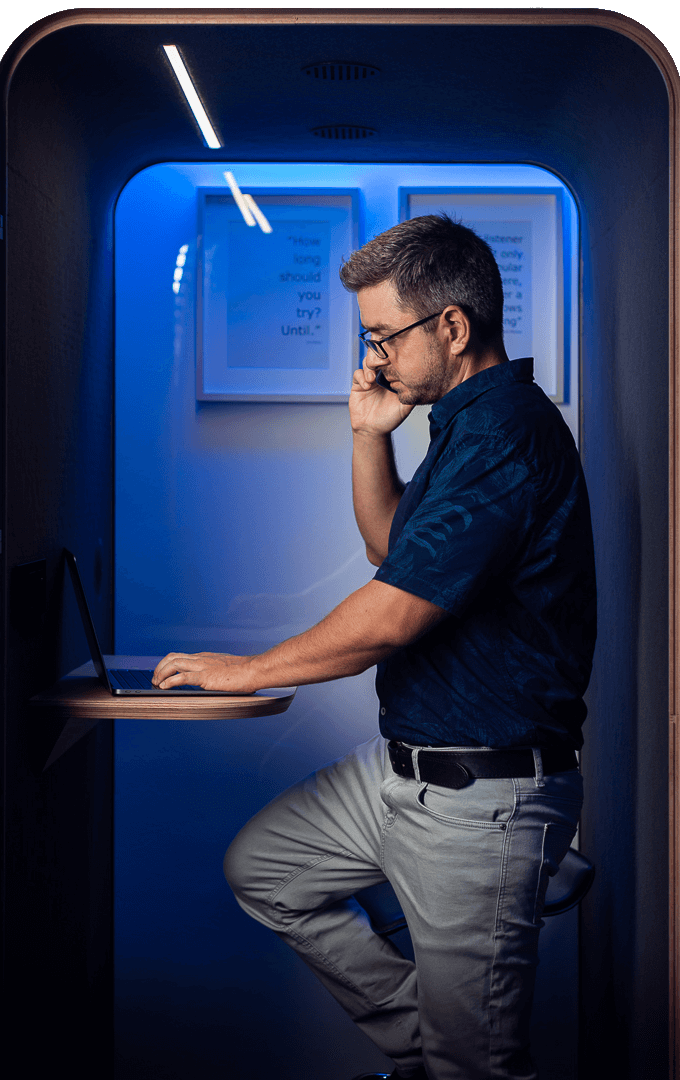 man with laptop